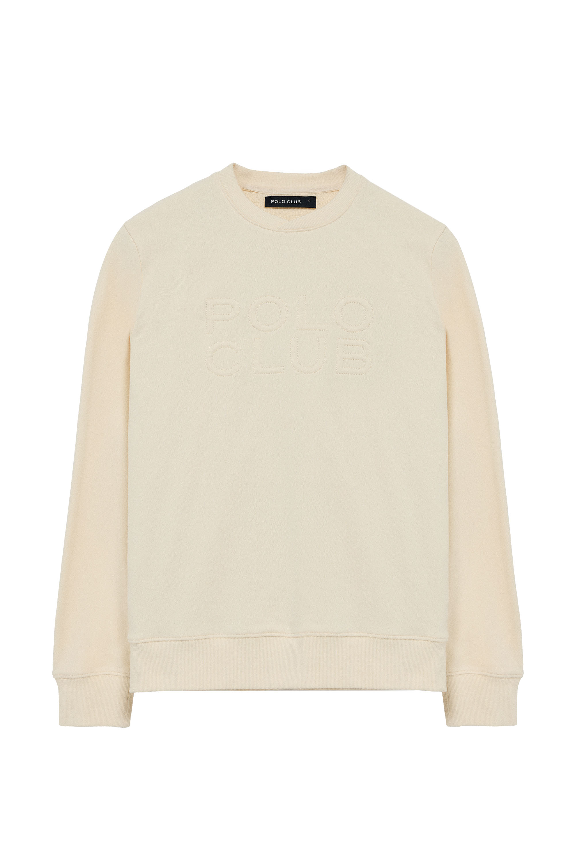 Oversize Sweatshirt Iconic ecru mit geprägtem Logo Image