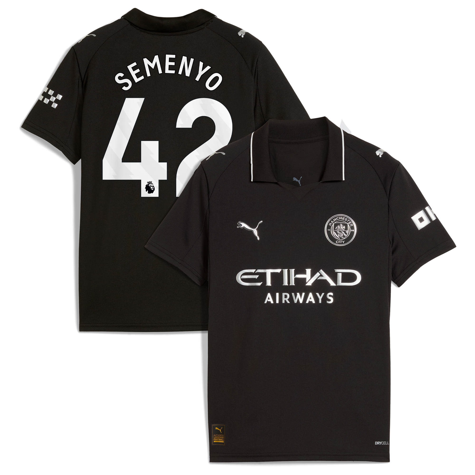 Manchester City PUMA Auswärtstrikot 2025-26 - Kinder mit Aufdruck Semenyo 42 Image