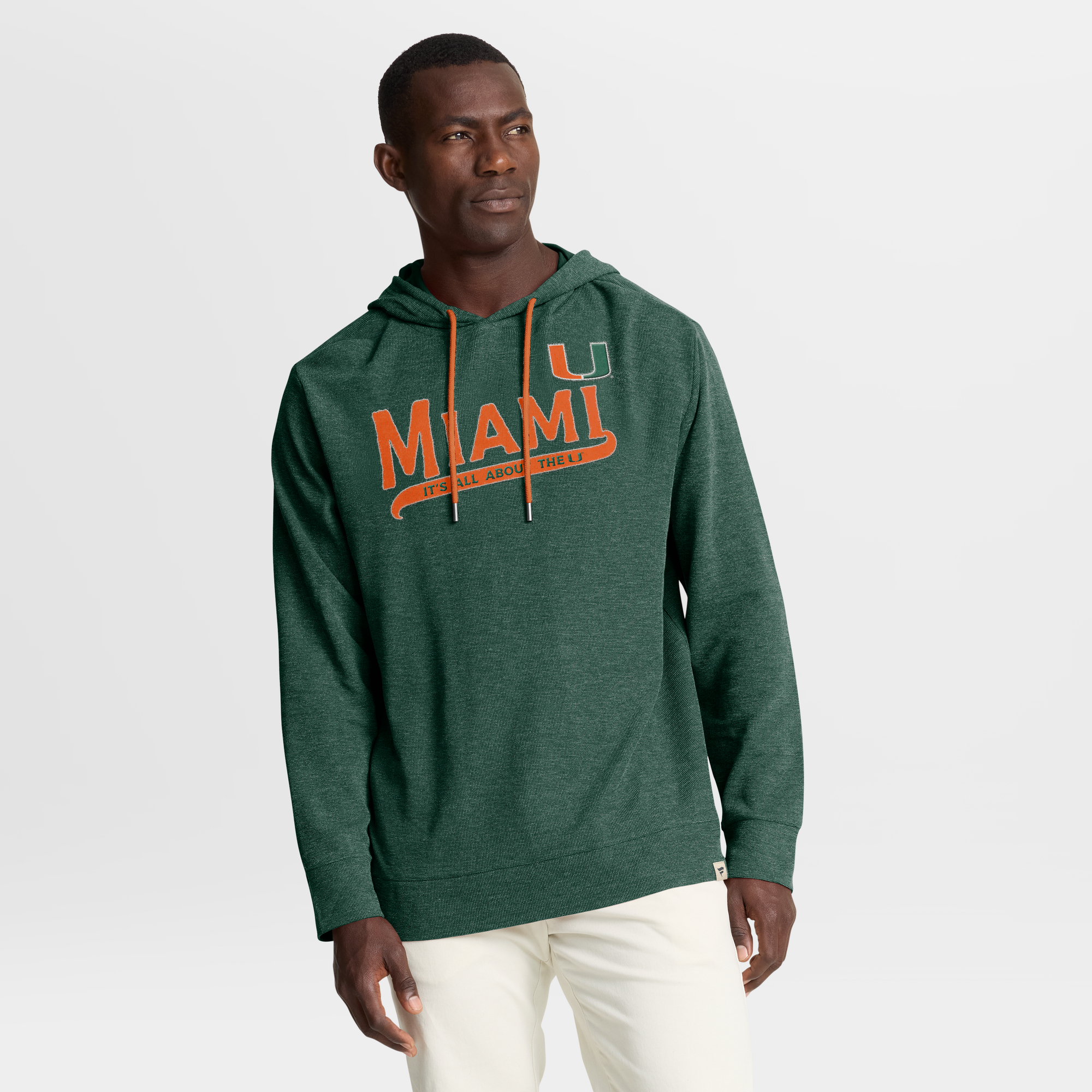 Fanatics Green Miami Hurricanes Hometown Premium Huddle Up Langarm-Hoodie-T-Shirt für Herren Image