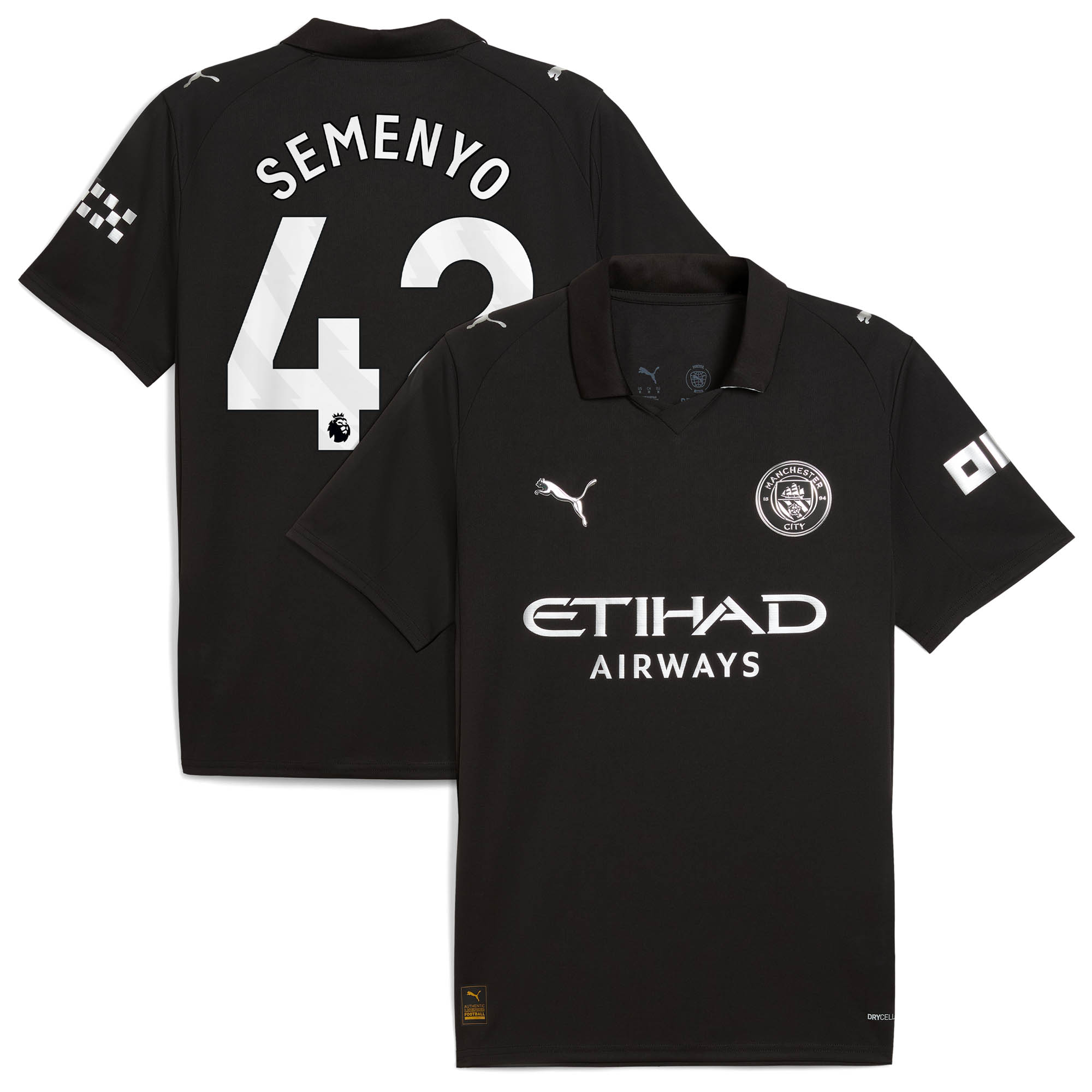 Manchester City PUMA Auswärtstrikot 2025-26 mit Aufdruck Semenyo 42 Image