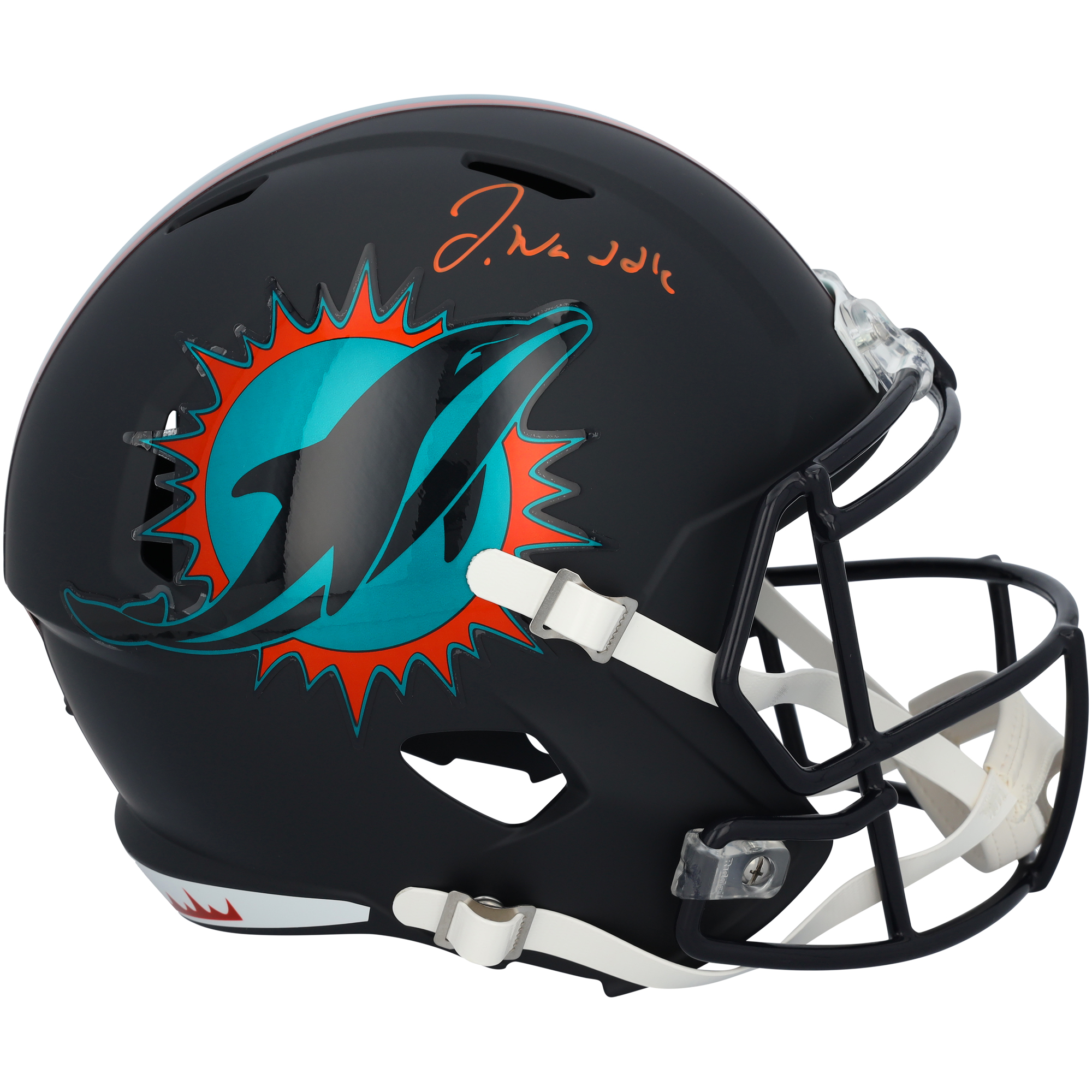 Jaylen Waddle Miami Dolphins signierter Riddell Rivalry Speed Replica Helm Image