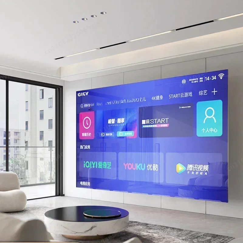 Rahmenloser Fernseher, 100 Zoll, intelligentes Netzwerk, 85 W, Hi-Definition, 4k65, LCD, vollständiger großer Bildschirm Image