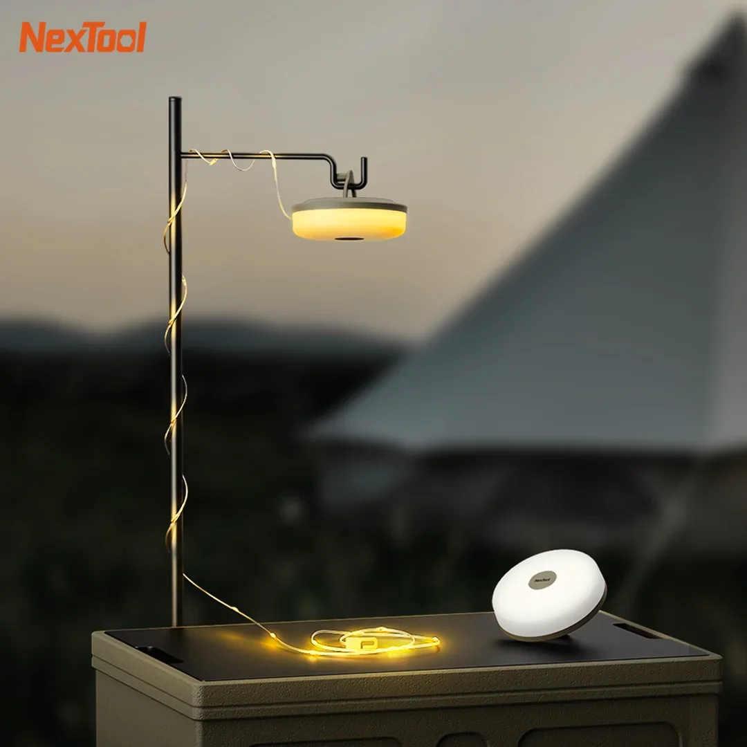 Nextool Camping-LED-Lichtleiste, Atmosphärenlampe, wiederaufladbar, tragbar, flexible Streifen, warmweiße Lampe für Zeltzimmer-Dekoration Image