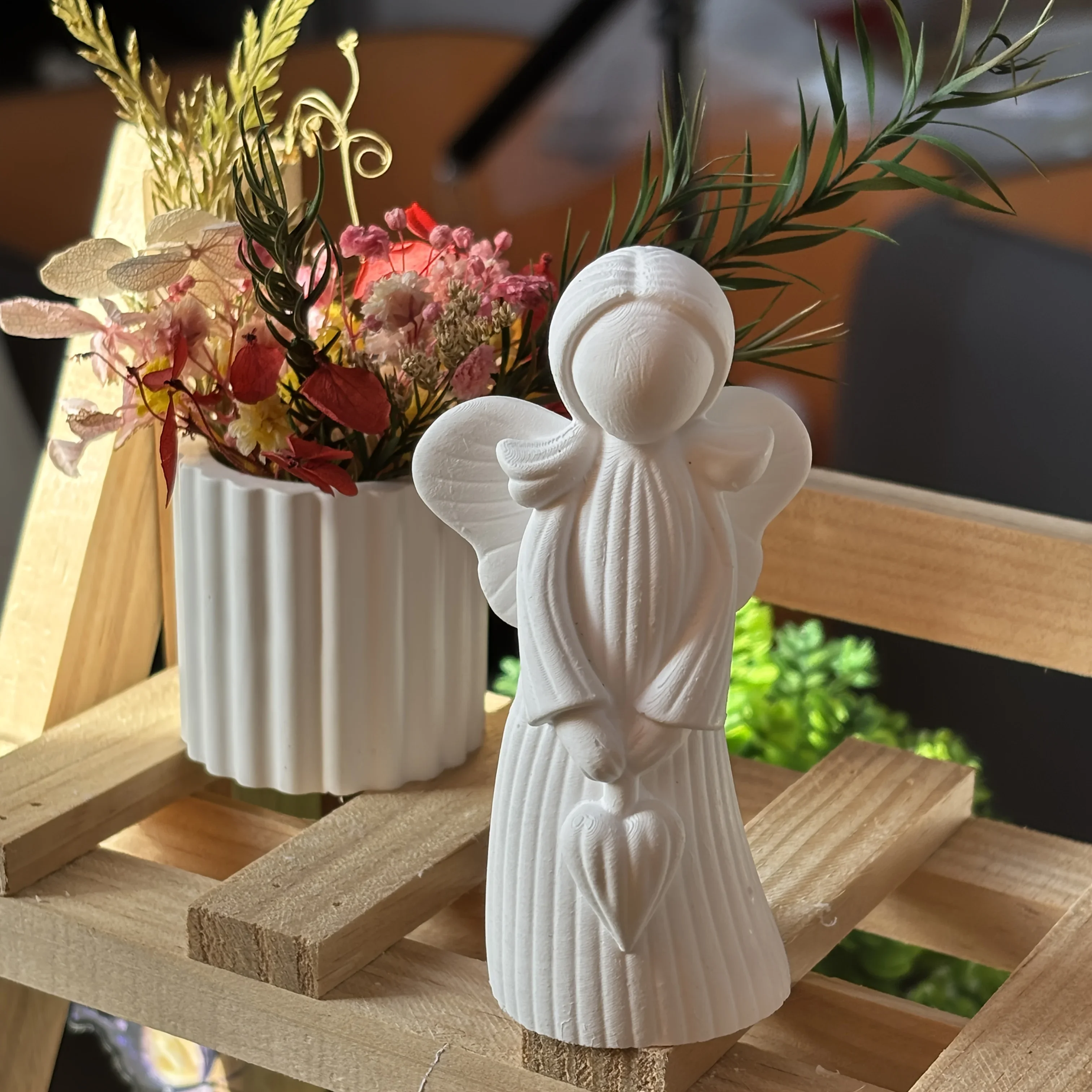 DNEJIU Engel-Silikonform – Eleganter Engel mit Flügeln, für Harz, Gips, Ton, Schmuckherstellung – DIY-Bastelarbeiten