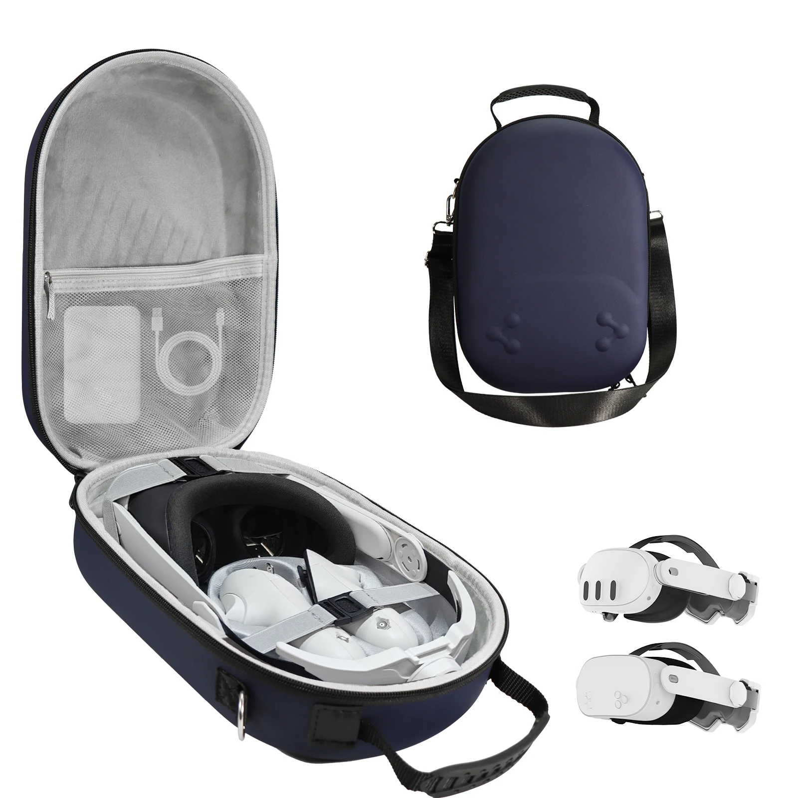 Für Meta Quest 3/3s Standard/Elite Strap kompatibles Gehäuse, harte Trage tasche für Quest3 VR Gaming Headset mit Elite Strap, Trav Image