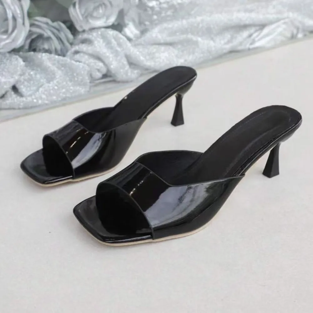 Fashion Fish Mouth Slippers Summer Comfort Dress Shoes Sexy Open Toe Stiletto Sandals Elegant Office Women High Heels