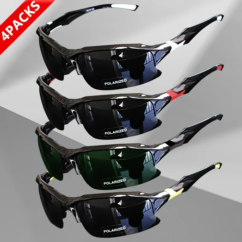 Polarisierte, modische Outdoor-Sportbrille für Damen und Herren, winddicht, geeignet für Baseball, Laufen, Angeln, Golf und Fahren Image