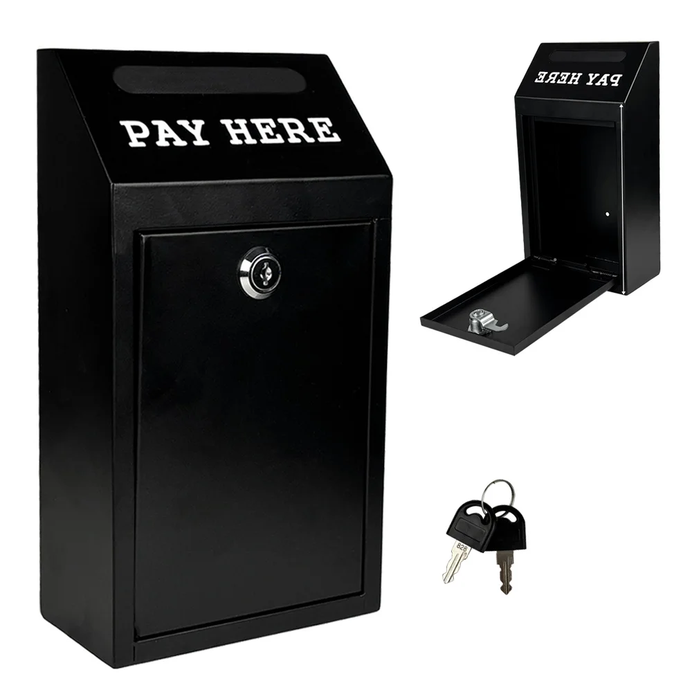 Schließfach-Spardose mit Schlüsselsafe für Bargeld, Abstimmung, Briefkasten, Aufbewahrungsbox, Geld-Geschenkhalter für Büro und Zuhause