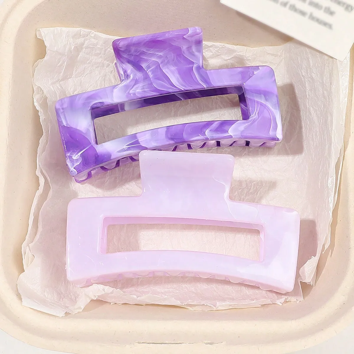 3,4 Zoll Haarklammern Haarklammern Französisches Design Rechteckige Haarklammer Haarnadeln für Frauen Mädchen Haarschmuck Image