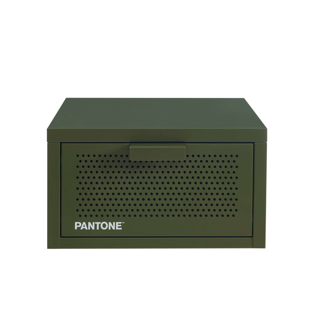 Table de chevet murale métal vert olive 40cm