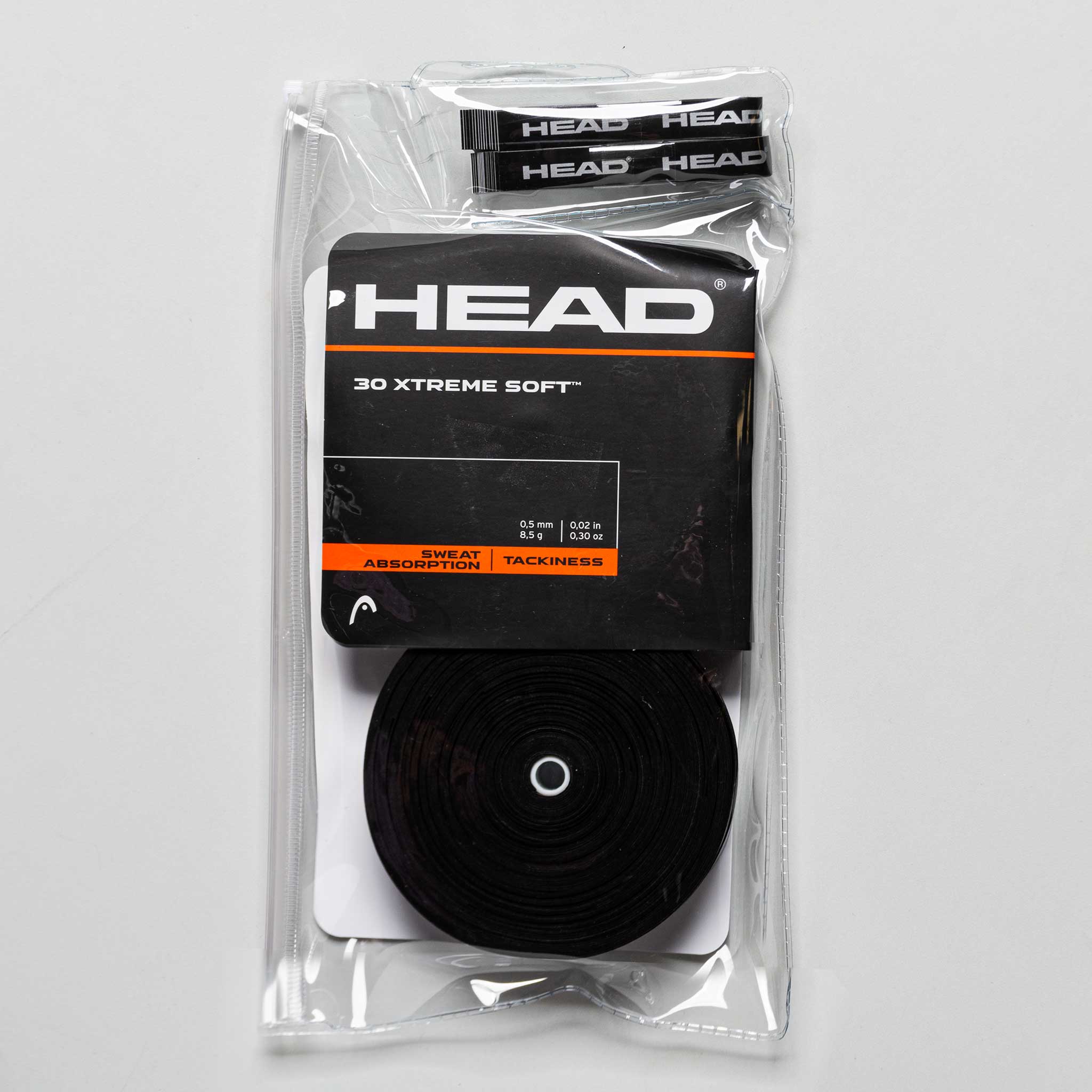 HEAD Xtreme Soft Overgrips Pack of 30 Tennis Overgrips Black