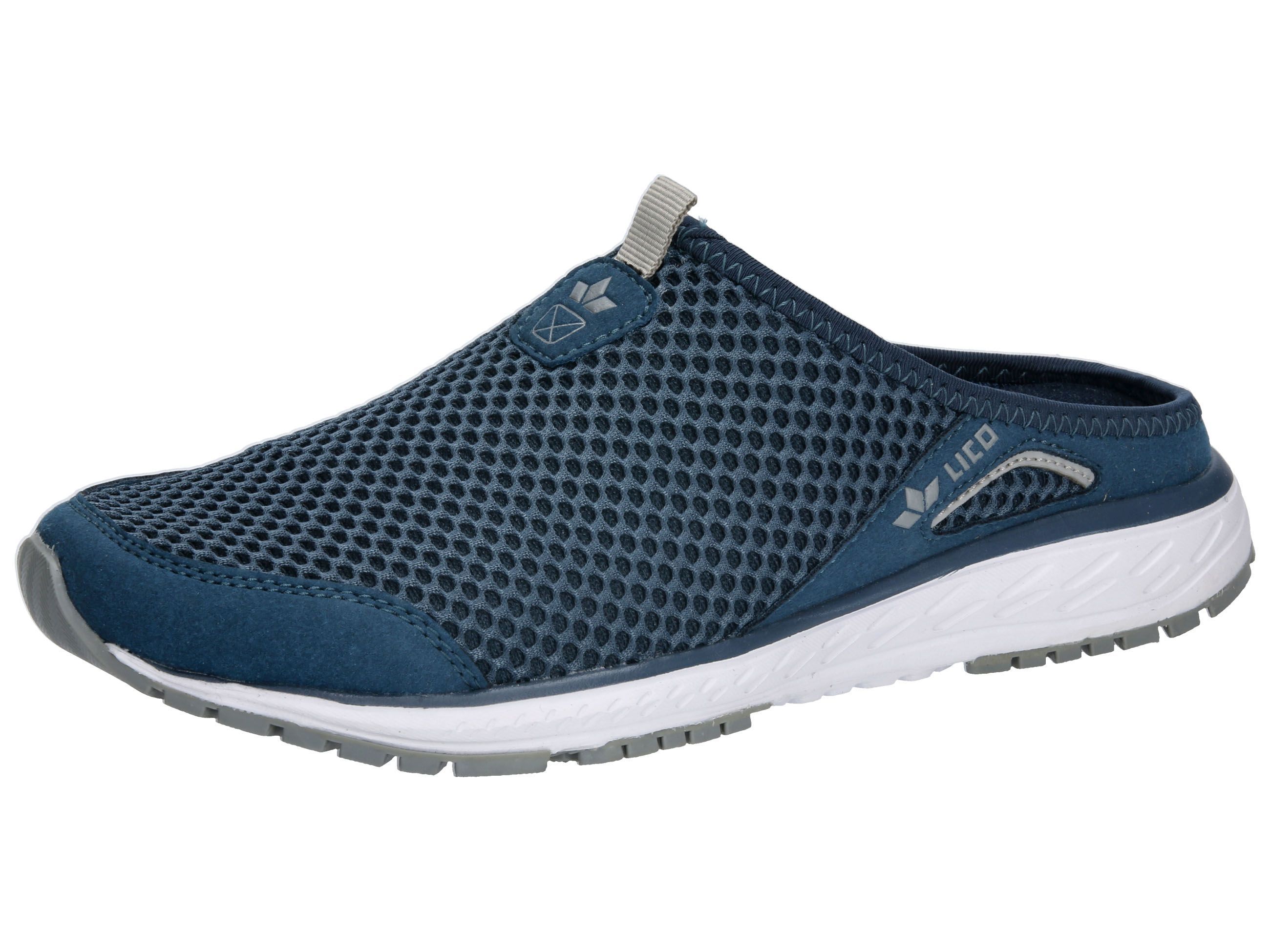 Sandale LICO "Sabot Sun Sabot", Herren, Gr. 38, blau, Synthetik, Schuhe Sandale