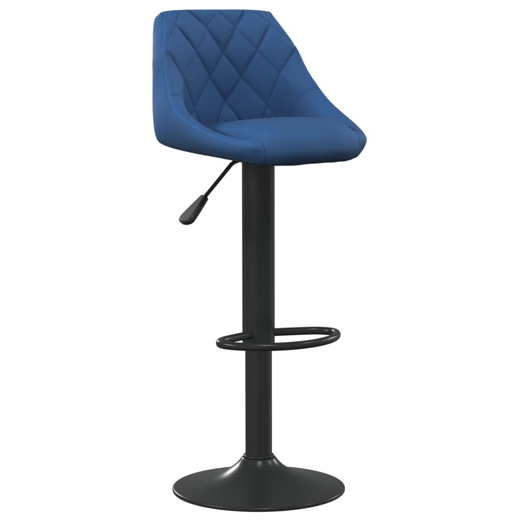 DELUKE Barhocker DUKE höhenverstellbar Blau Samt | Barstühle drehbar Küchenhocker Thekenhocker für Küche Hausbar Image