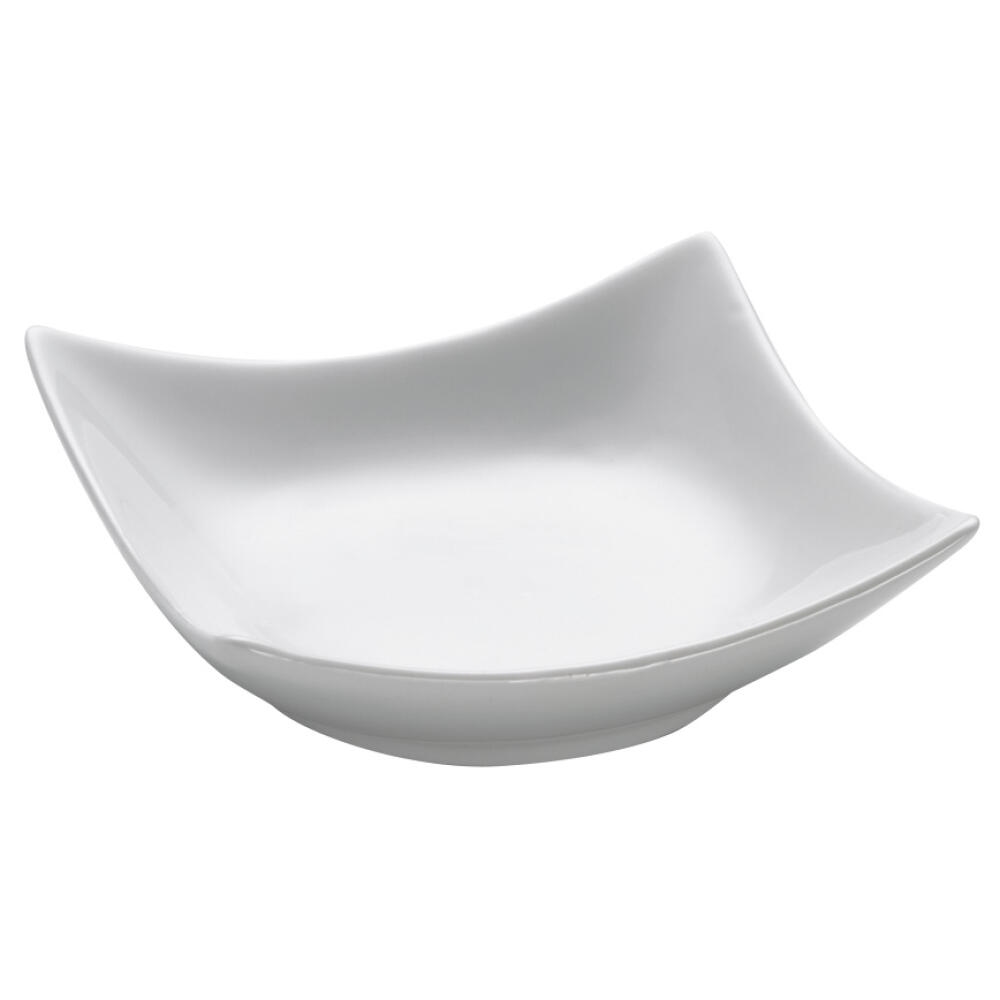 Maxwell & Williams Square Dipschale Wave, Schale, Schälchen, Snackschale, Porzellan, Weiß, 10 cm, AA2256 Image