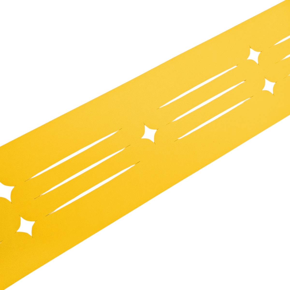 zaun|zu® Sichtschutz Dekor Starline mit Lasermuster für Doppelstabzaun Gelb 2,55m Image