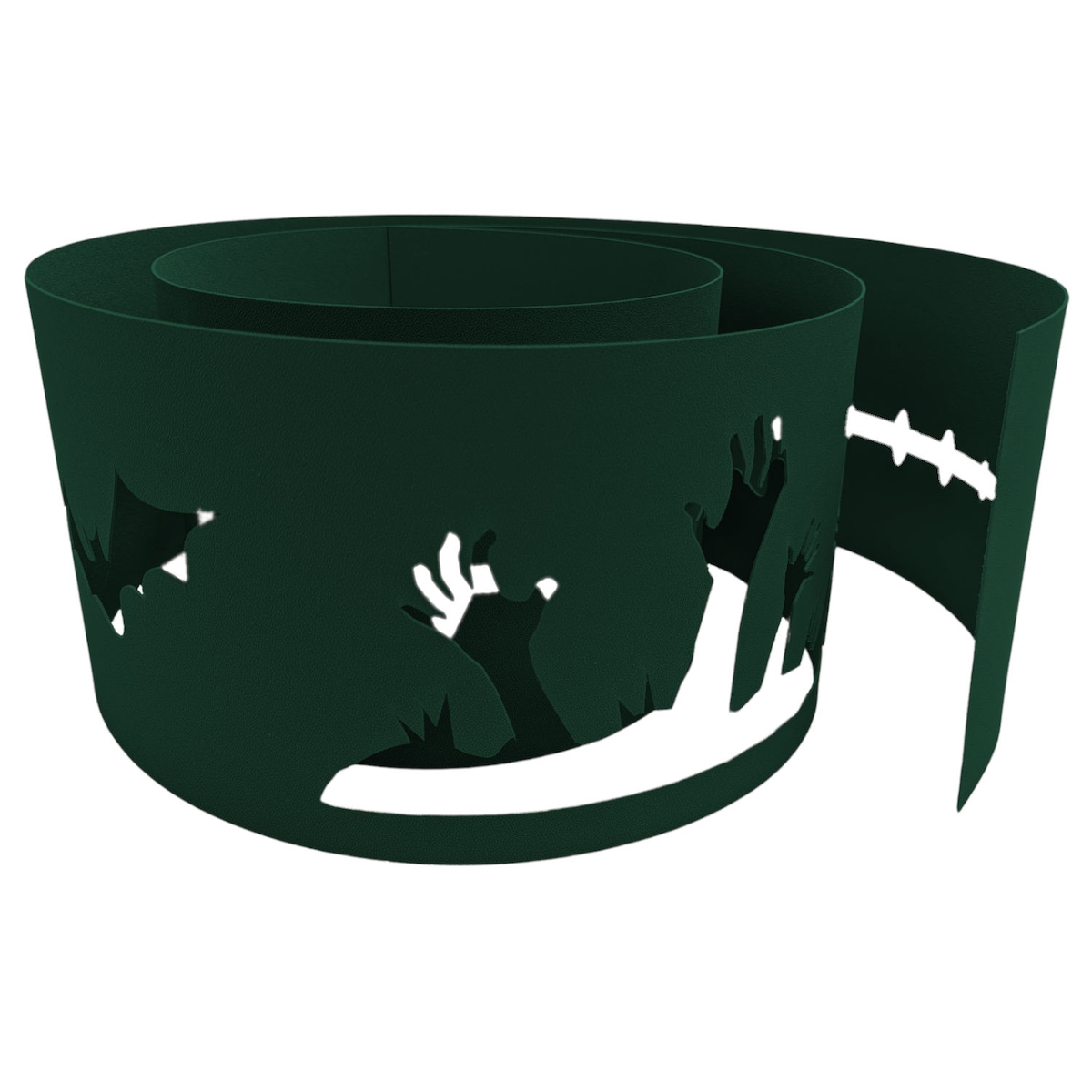 zaun|zu® Sichtschutz PP PREMIUM Halloween Graveyard Zaun Grün 2,55m Image