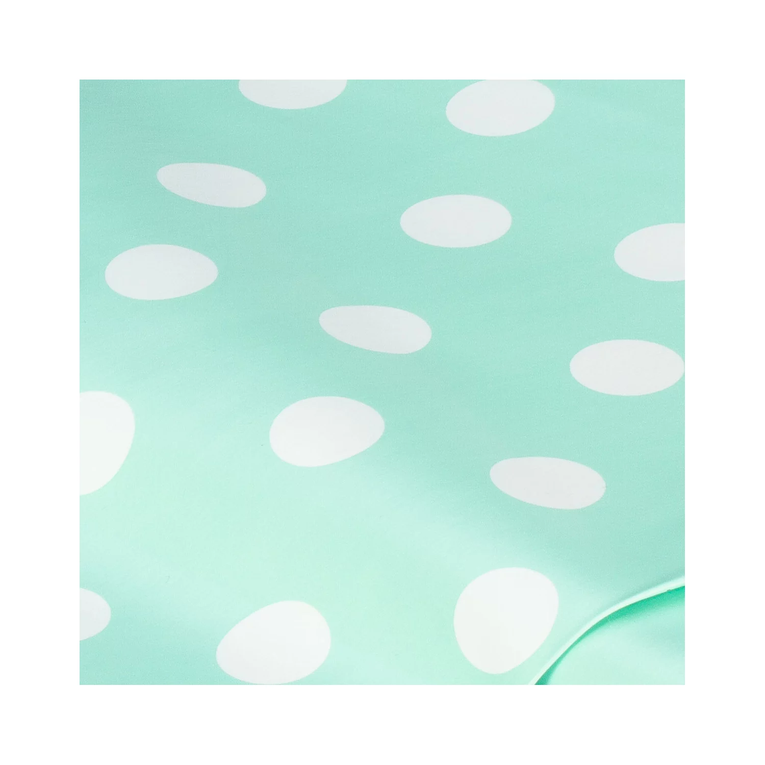 Abwaschbare Tischwäsche – Wachstuch Tupfen, mint/weiß Image