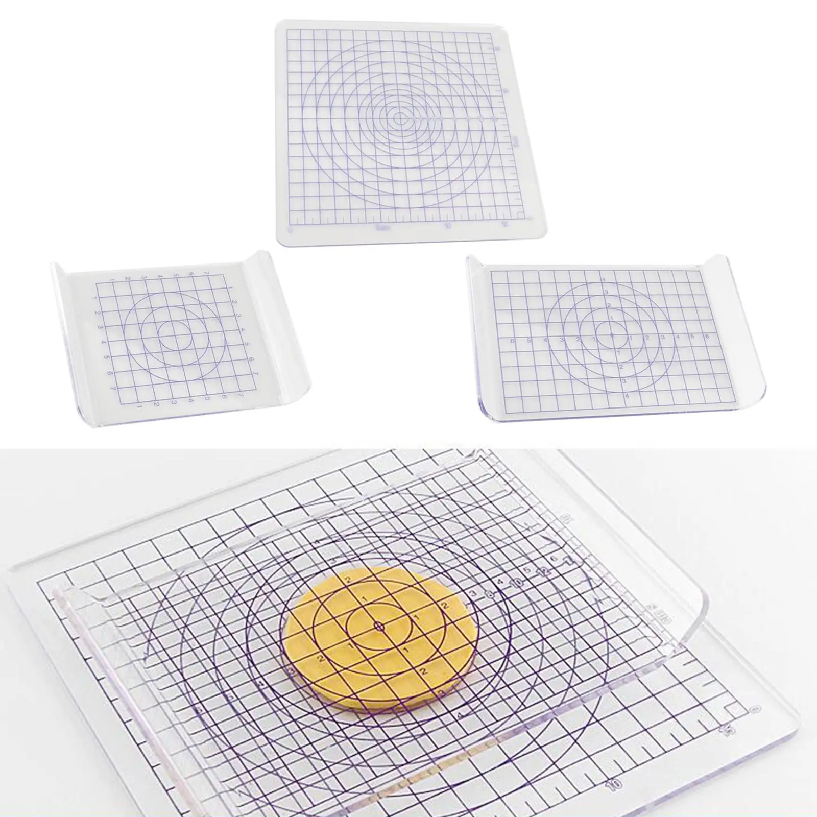 3 Stück Druckplatte Druckplatte Acryl transparente Ton Keramik Weich ton Werkzeuge Keramik Keramik Werkzeuge Modell DIY Handwerk Image