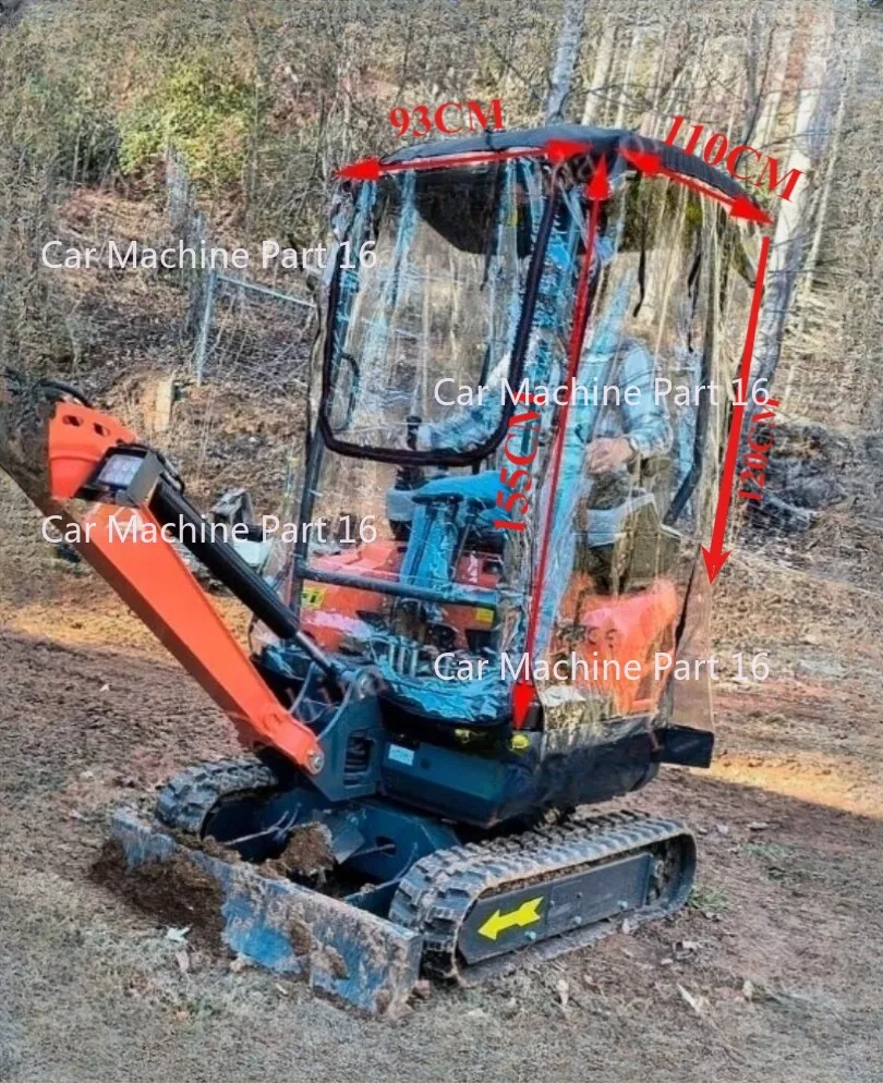 Minibagger Rainshed Warm Markise verdicktes PVC winddicht für RIPPA R10 Image