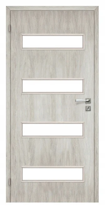 Innentür links Eiche Silber Milano 80cm