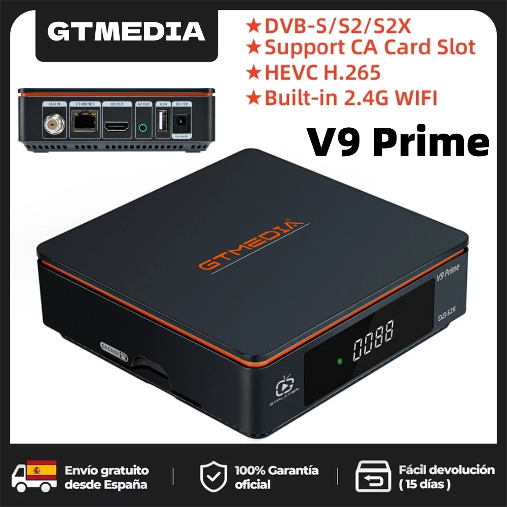 GTMEDIA V9 Prime LACAM récepteur Satellite DVB-S/S2/S2X prise en charge IKS LAcam libération 70W/61W liste décodeur Tuner intégré WIFI TV Box