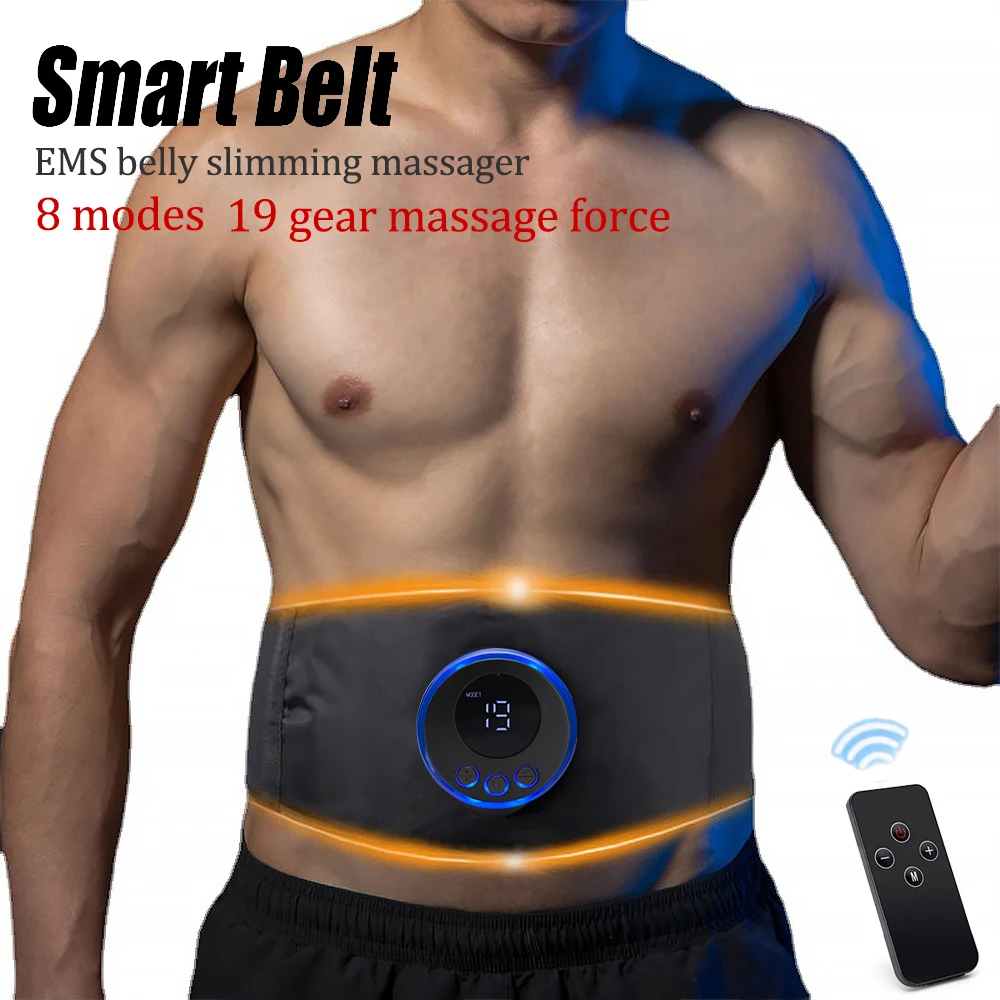 Abs Trainer Gürtel EMS Bauch Muskel Stimulator Cellulite Entferner Bauch Abnehmen Gürtel Gewichtsverlust körper formende Massagegerät Image