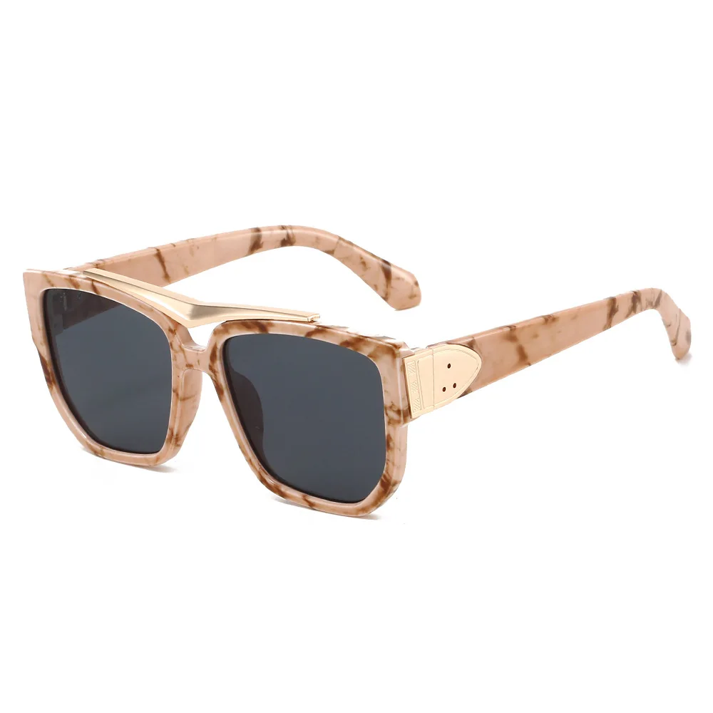 Neue Luxusmarke Designer Quadratische Sonnenbrille Frauen 2026 Männer Mode Metall Sonnenbrille Shades Image
