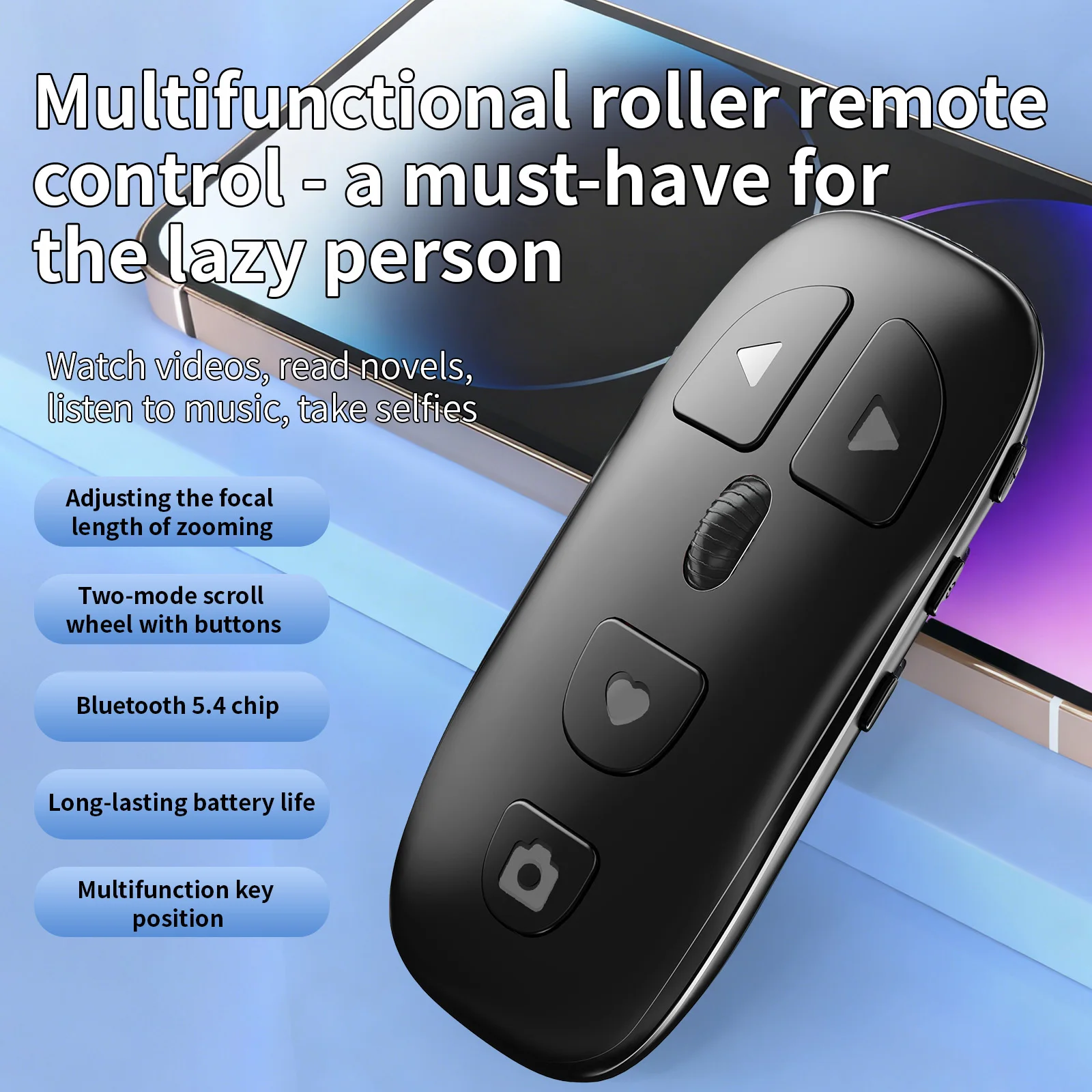 Drahtlose Bluetooth Selfie Lazy Brush Kurze Video Life Roman Handy Bluetooth Fernbedienung Page Turner Scrollen Image