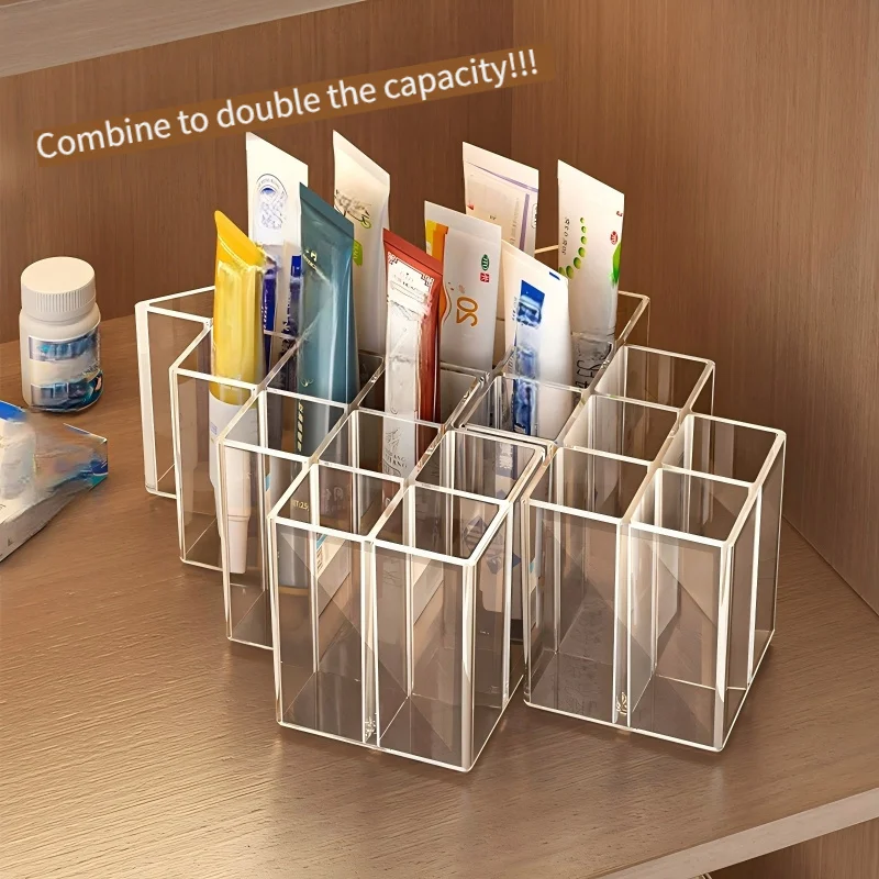 Medizin- und Salben-Organizer-Box mit mehreren Fächern zur Aufbewahrung – Regal für Medizinschränke, Röhrchenhalter, Spender für die Arbeitsplatte