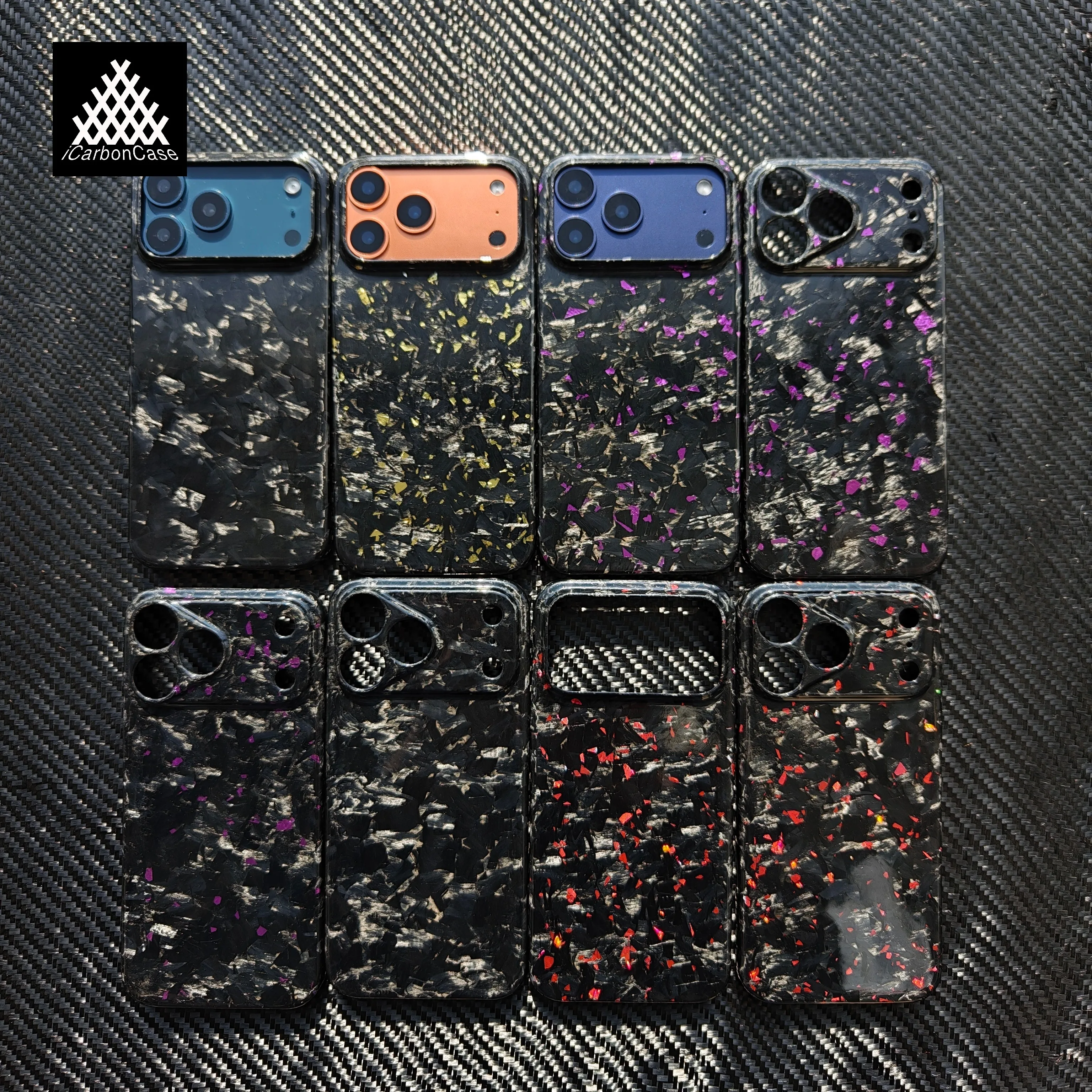 100% Echte Geschmiedete Glänzende Carbonfaser-Hülle für iPhone 17Pro Max Ultraleichte Schutzhülle 17 Pro 17 Promax Business Handycover Image