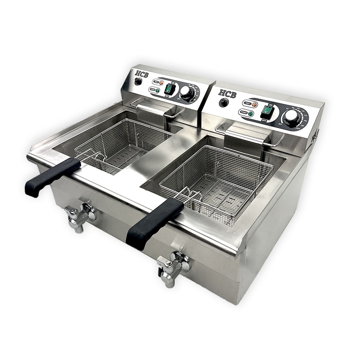 HCB Doppel-Fritteuse - 2 x 14 Liter - 2 x 230V - Edelstahl Image