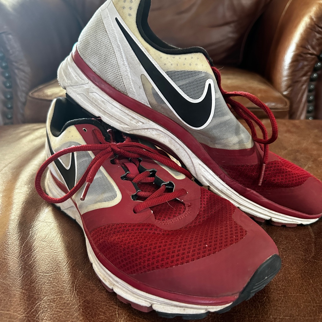 Nike Shoes | Crimson Nike Tennis Shoes- Men’s 10/Women’s 11.5 | Color: Red/White | Size: 10