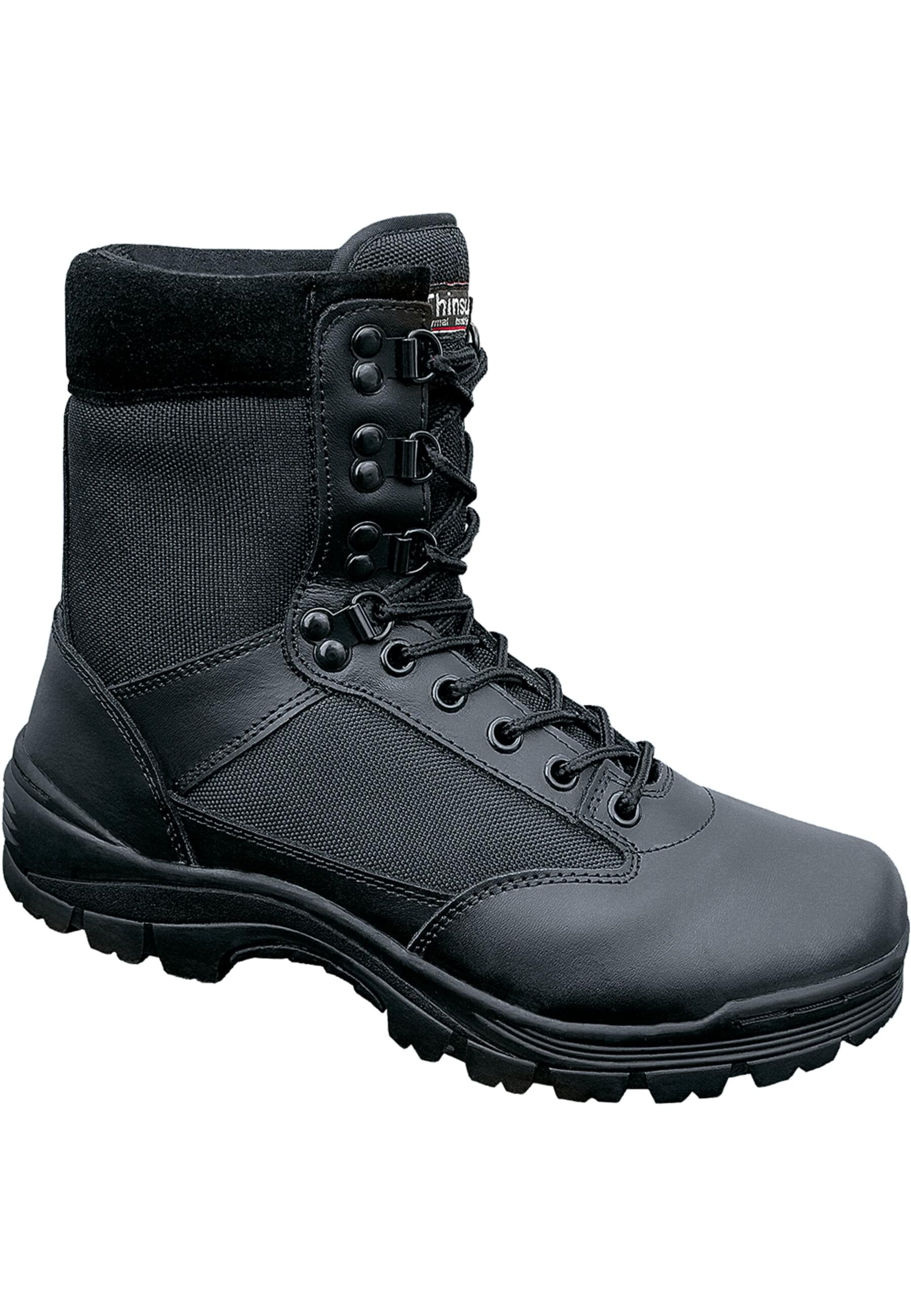 Stiefel BRANDIT "Brandit Herren Tactical Boot", Damen, Gr. 39, schwarz, Polyurethan, unifarben, Schuhe Stiefel