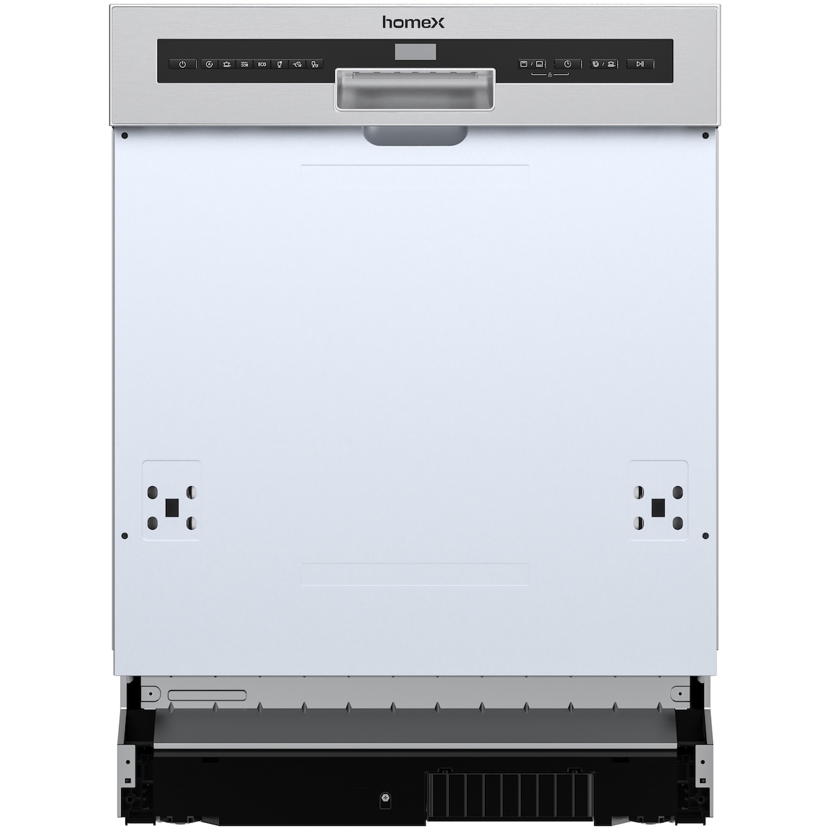 homeX Geschirrspüler 60 cm, Einbau Spülmaschine teilintegrierbar - 14 Maßgedecke, 7 Programme, AquaStop, 44 dB Image