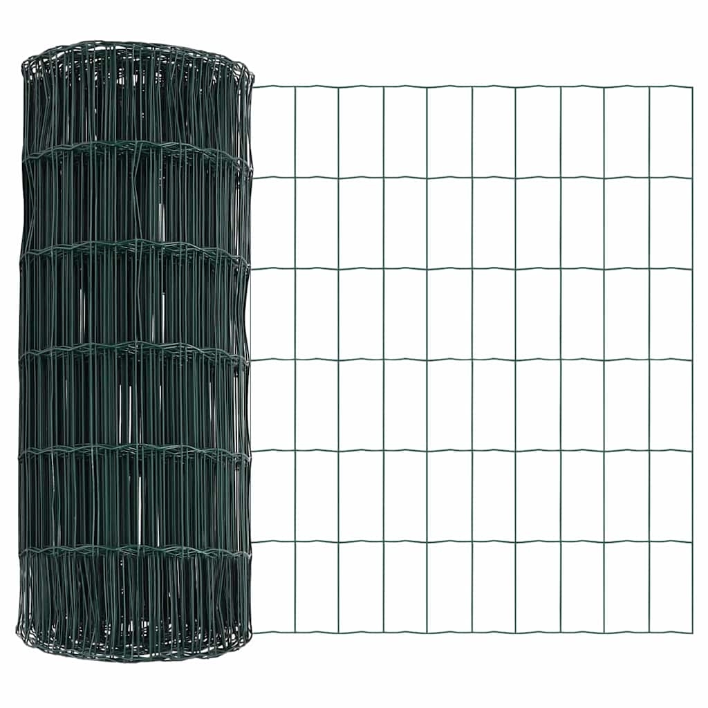vidaXL Eurozaun Grün 0,4 x 25 m PVC-beschichtetes Eisen Image