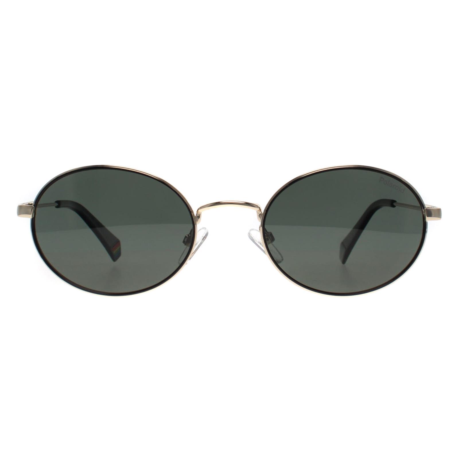 Polaroid Oval Damen Schwarz Gold Grün Polarisiert PLD 6228/S/X Image