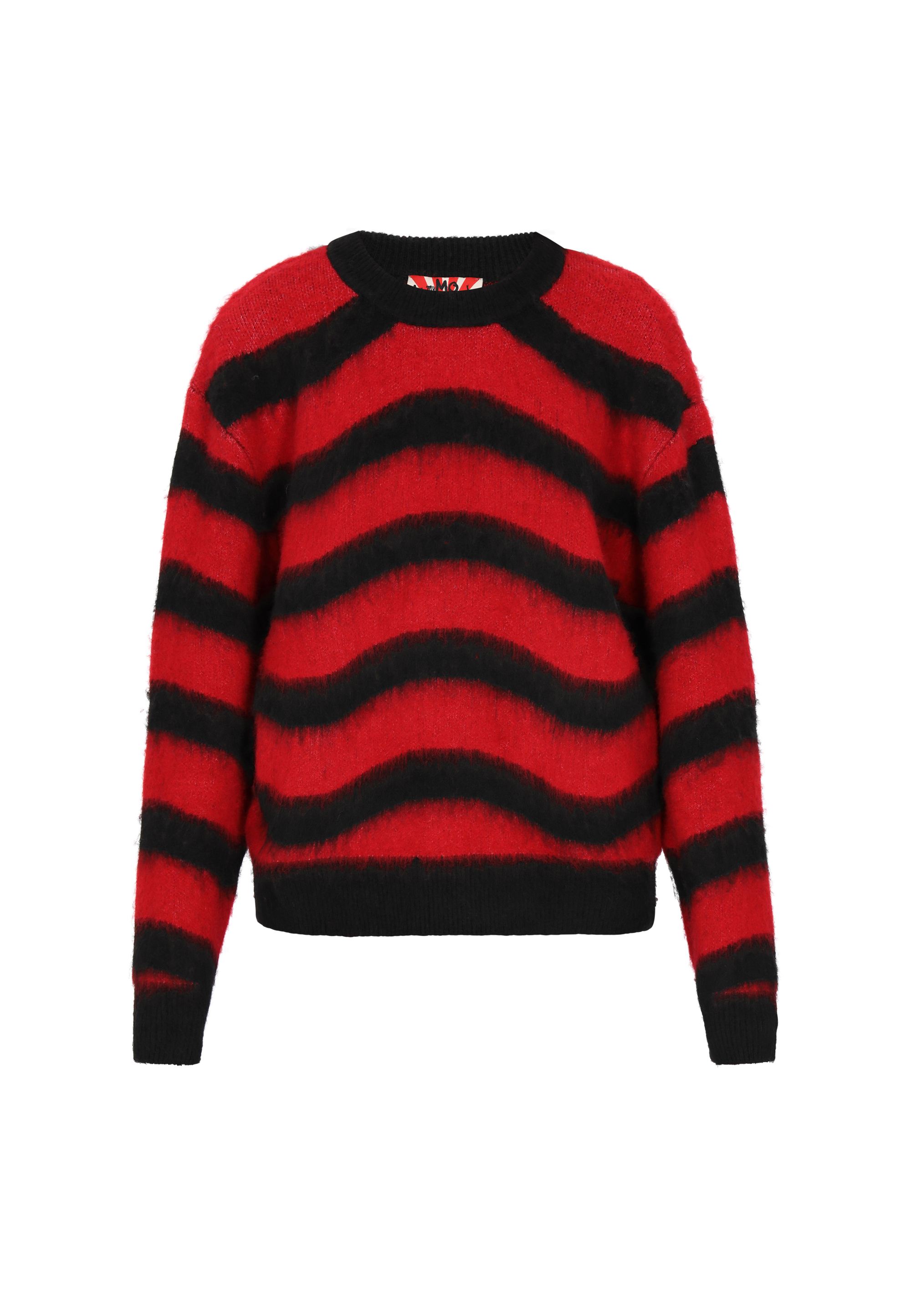 Mymo Pullover Frauen schwarz rot M/L