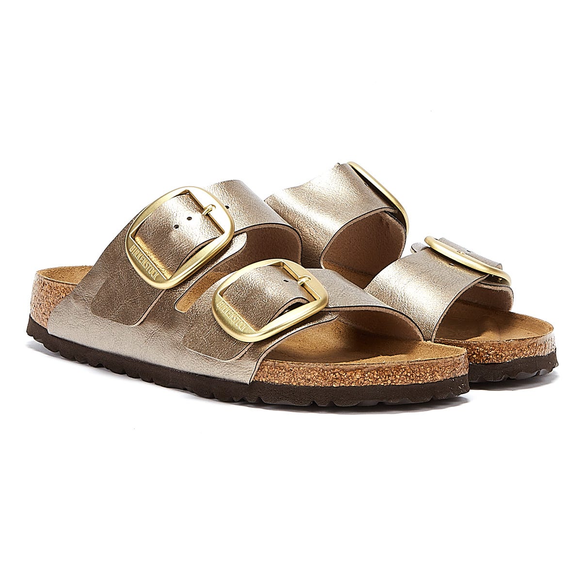 Birkenstock Arizona Große Schnalle Birko Flor Anmutige Damen Taupe Sandalen