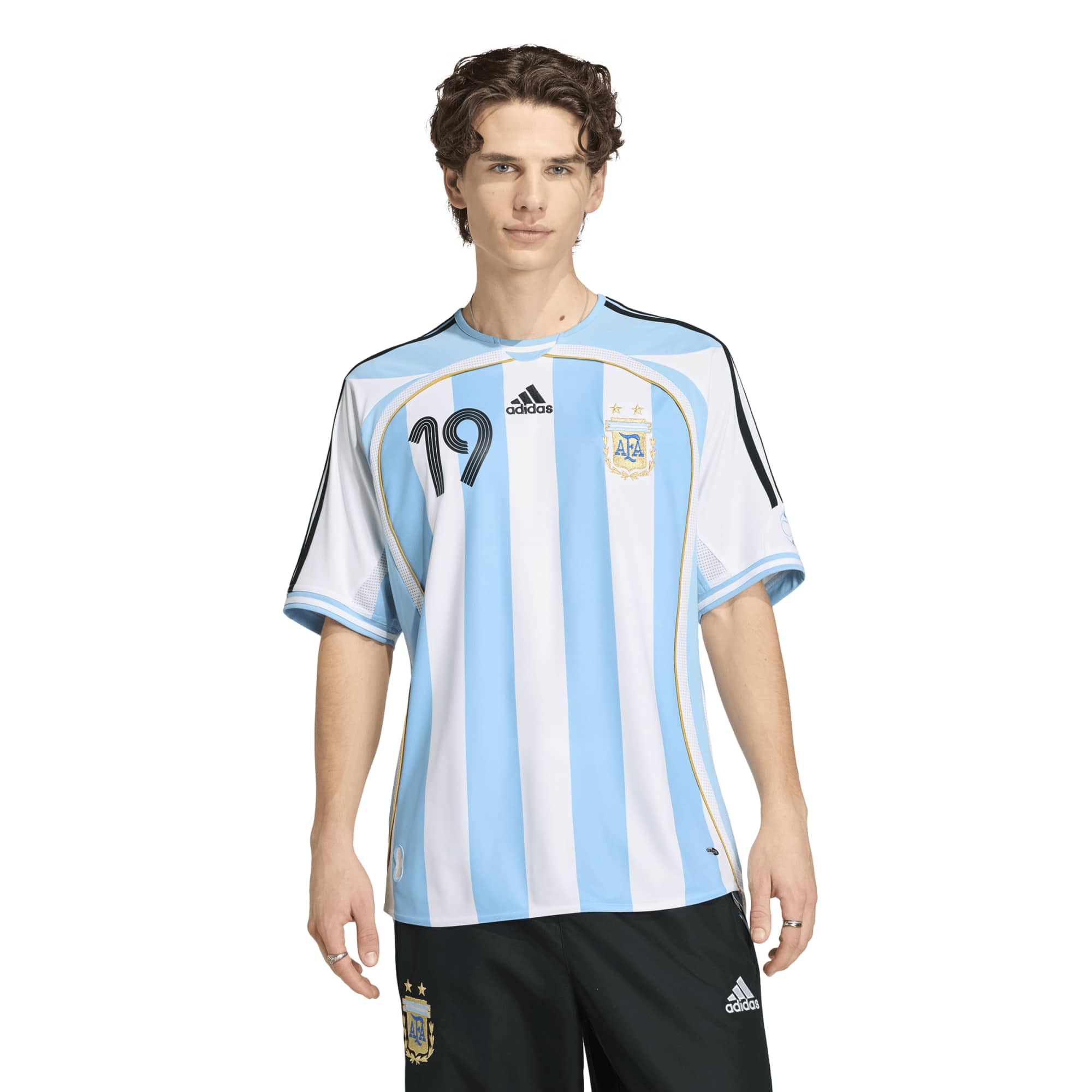 Maillot Domicile Argentine adidas 2006 - Blanc et Bleu ciel - Messi #19
