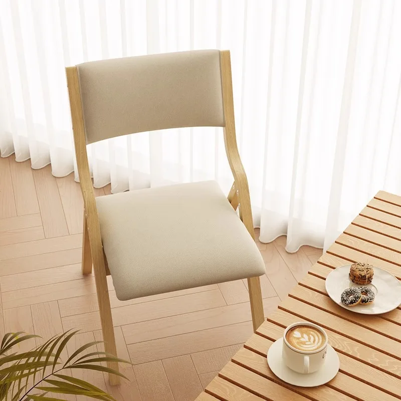 Einfache Klappstuhl Haushalt Freizeit Massivholz Tee Stuhl Tragbare Büro Computer Stuhl