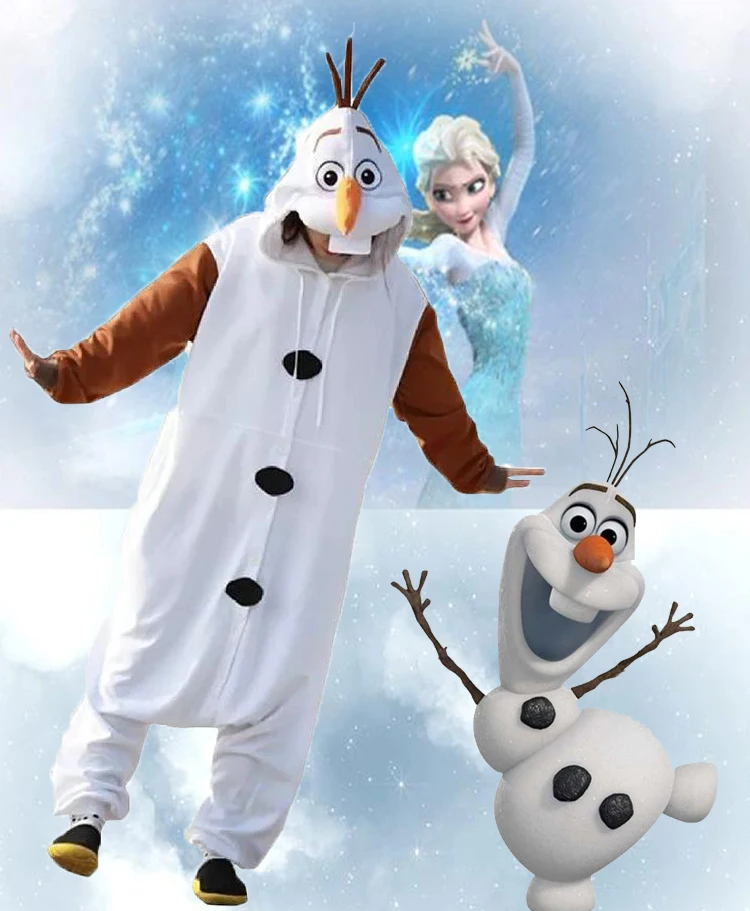 Gefrorener Schneemann Olaf Cartoon Maskottchen Kostüm Anime Bühnenshow führen Kleidung Kostüm Karneval Kostüm Disney Cosplay Kind Geschenk Image