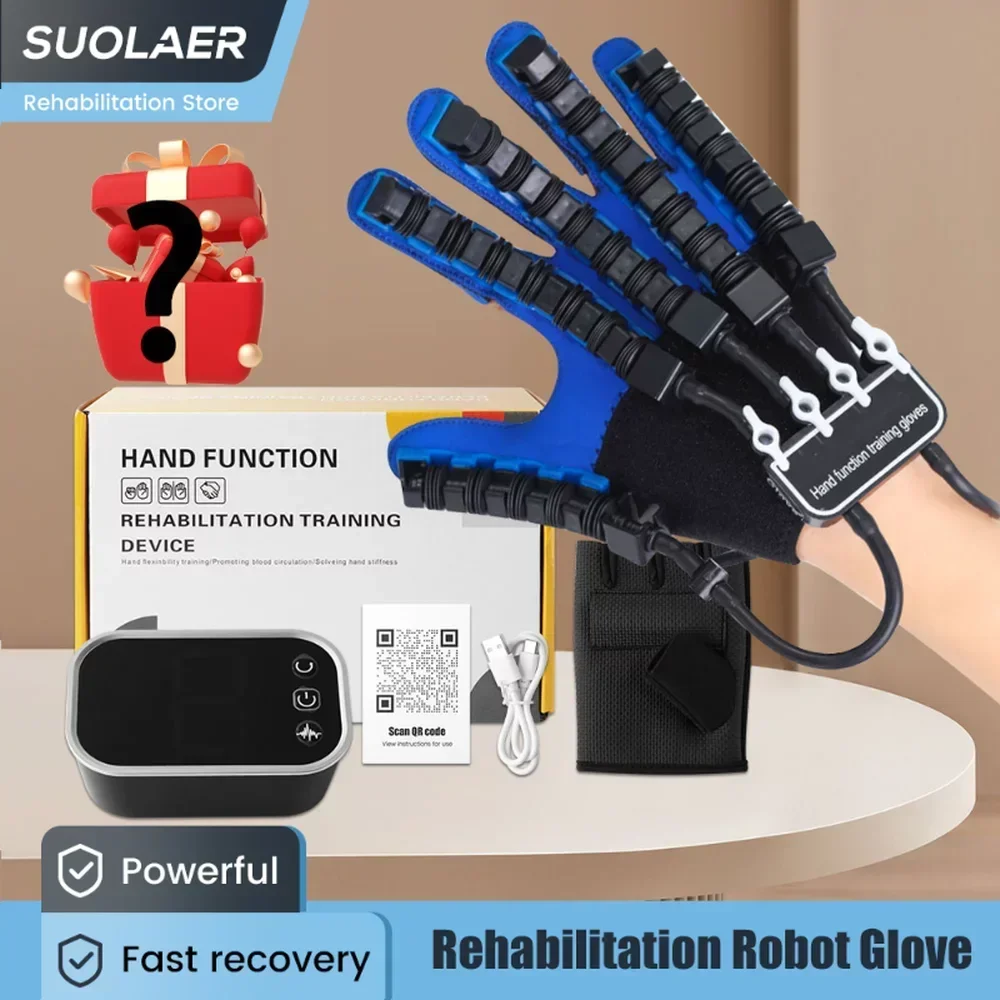 Linke und rechte Hand Finger Rehabilitation trainer Roboter handschuhe Schlaganfall Hemiplegie Hirninfarkt Trainings geräte Therapie Image
