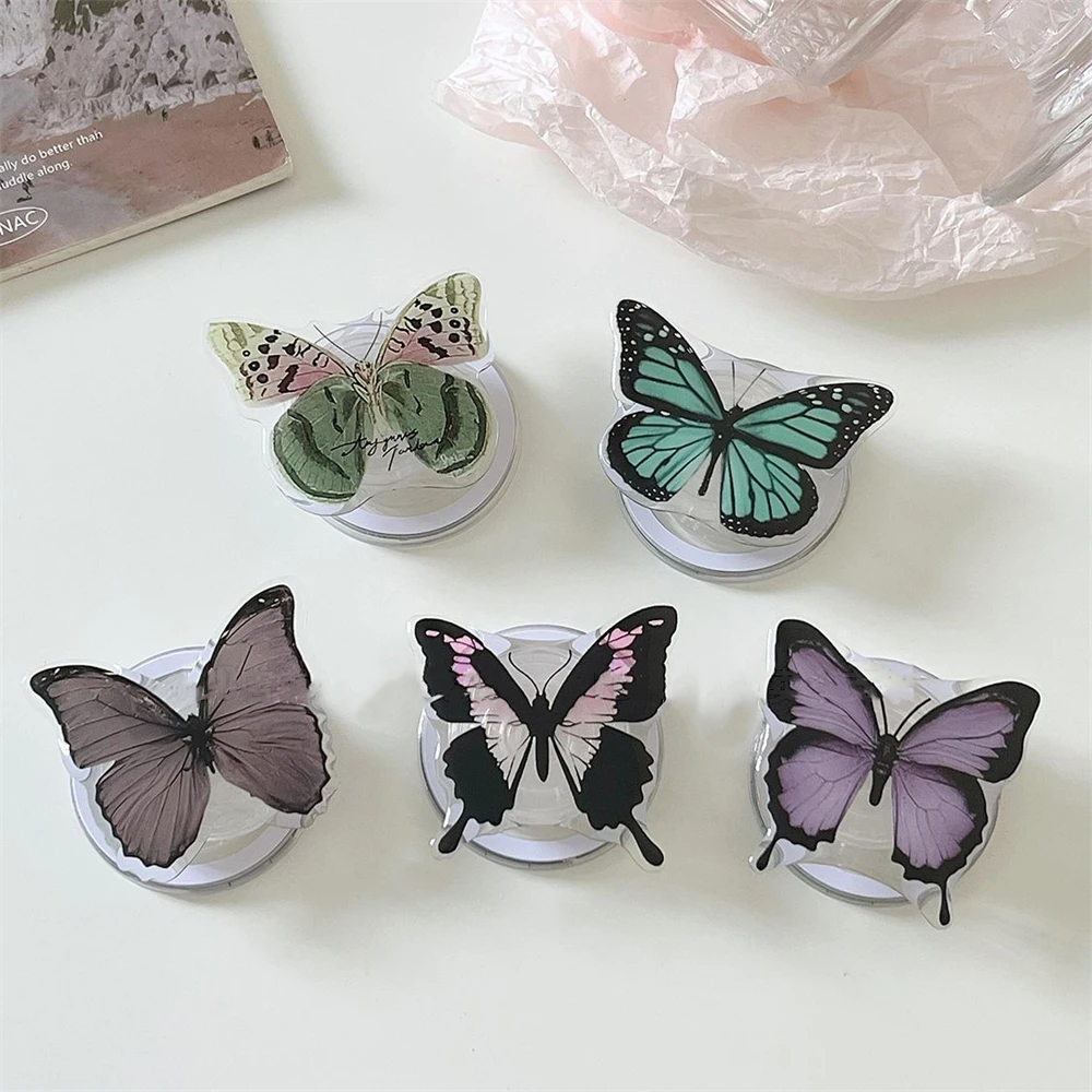 INS coréen mignon papillon Magsafe poignée de téléphone prises Tok accessoires de téléphone portable support Mobile corée Griptok support de téléphone