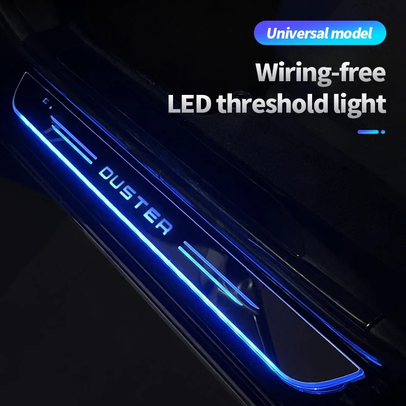 Acryl USB Power Moving LED Willkommen Pedal Auto Verschleiß Platte Pedal Tür-Schwellen Pathway Licht für Dacia Duster Auto Zubehör Image