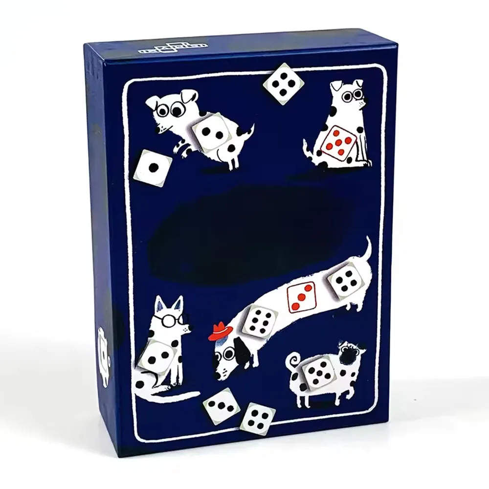 Jeu de cartes-un jeu sur les dés roulants pour augmenter votre chance et le chien, jeu de société, jeux interactifs en famille, jeux de vacances