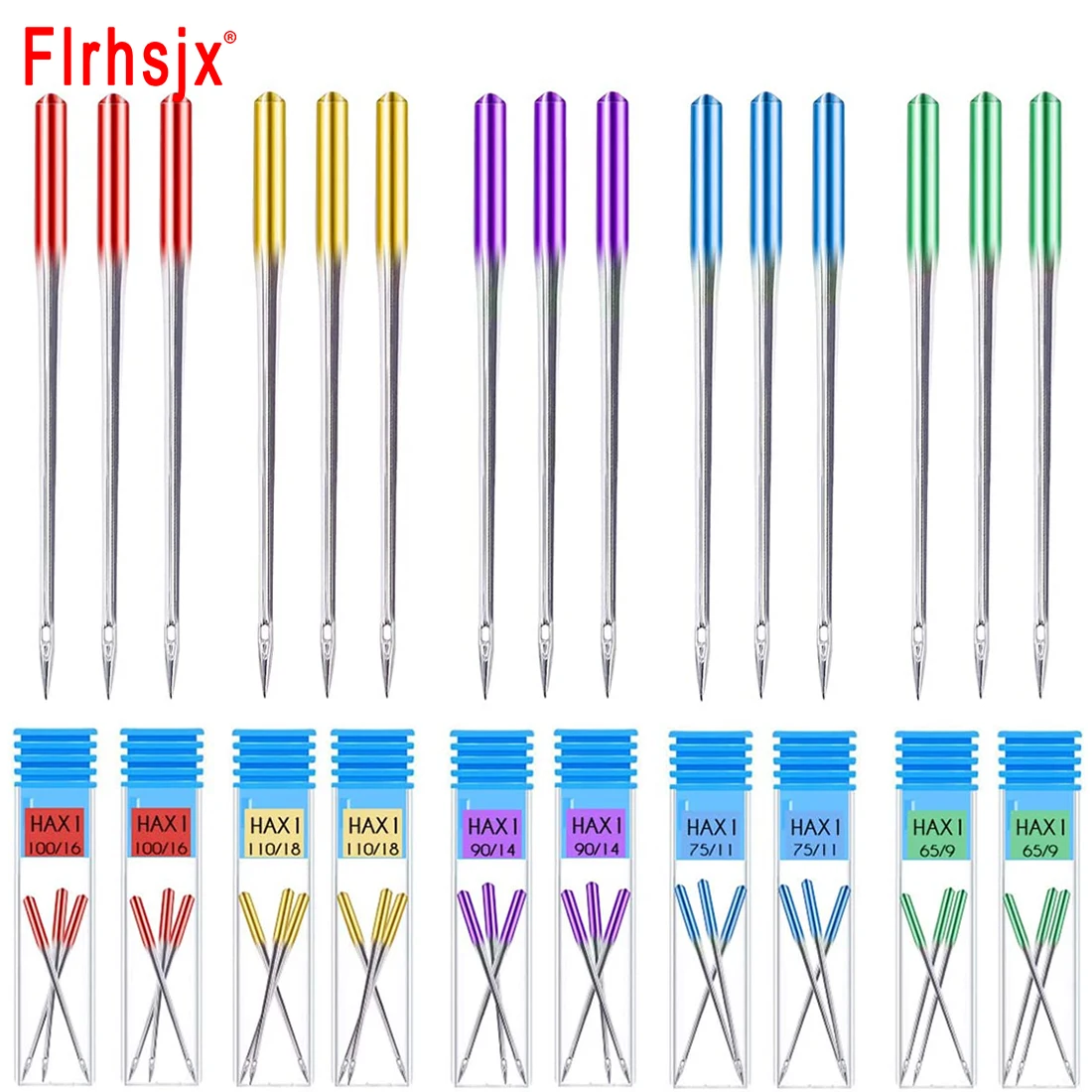 FLRHSJX 3/15 pièces aiguilles de Machine à coudre HAX1 aiguille de Machine à pointe régulière universelle pour Machine à coudre à la maison accessoires de couture