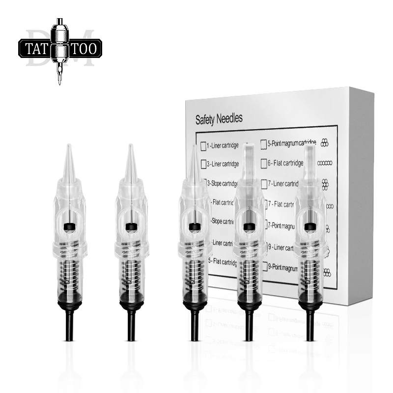 Einweg-Augenbrauen-Tattoo-Nadeln 1R 3R 5R 5F 7F Sterilisierte Microblading Permanent Make-up-Patronennadeln Image