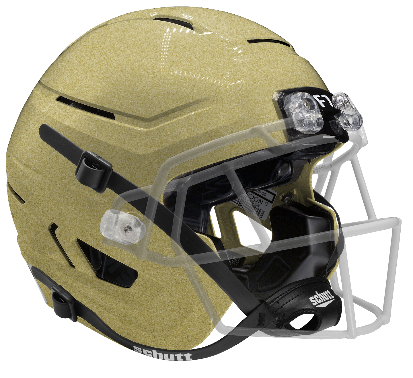 Schutt F7 AiR Youth Football Helmet Metallic Vegas Gold