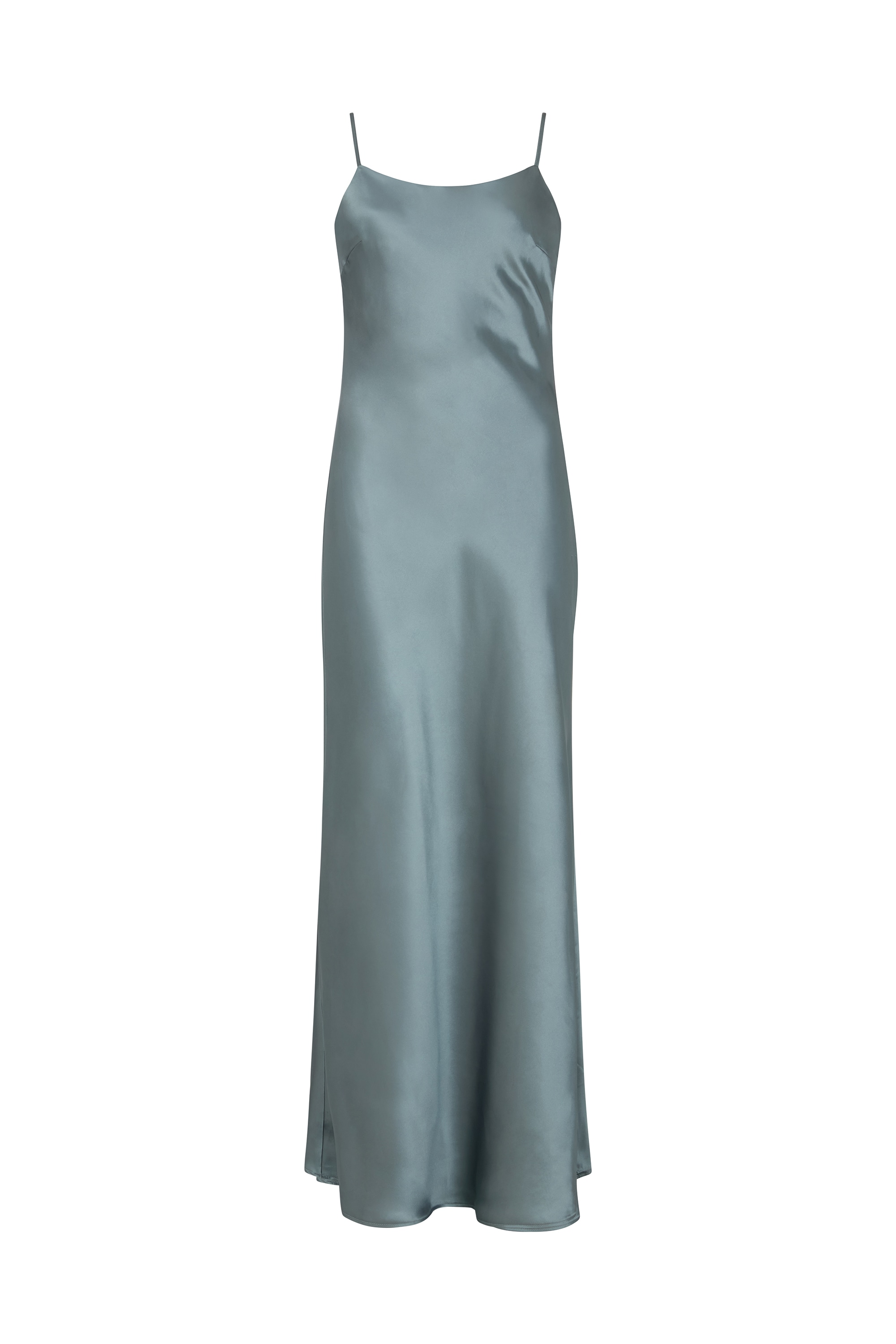 Midikleid LILY AND LIONEL "Roxy Spaghetti Strap Maxi Dress Damen", Damen, Gr. 42, Normalgrößen, blau, 100% Polyester, Kleider Midikleid