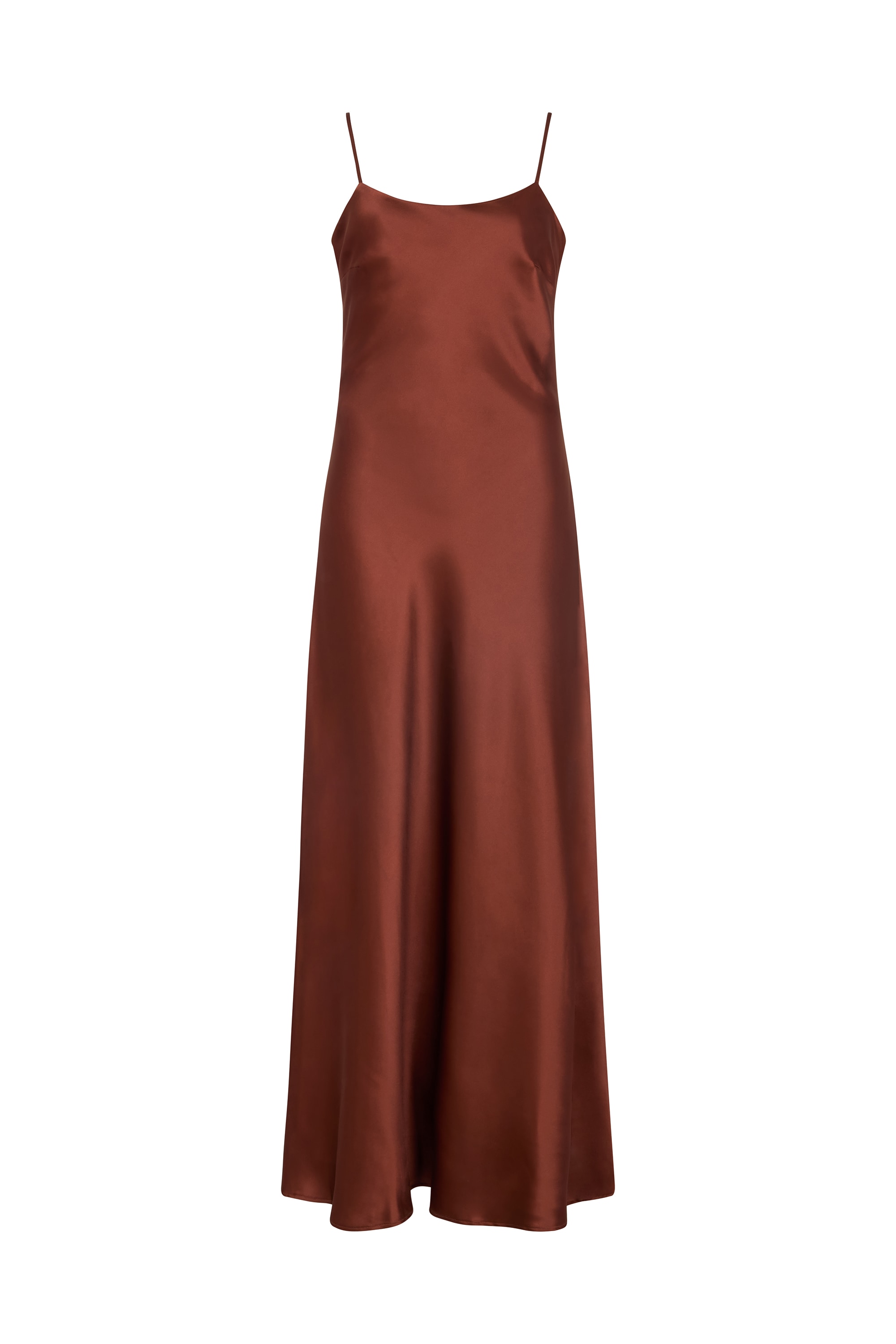 Midikleid LILY AND LIONEL "Roxy Spaghetti Strap Maxi Dress Damen", Damen, Gr. 42, Normalgrößen, braun, 100% Polyester, Kleider Midikleid